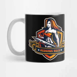 Redheads Rule Warrior Princess Emblem Mug